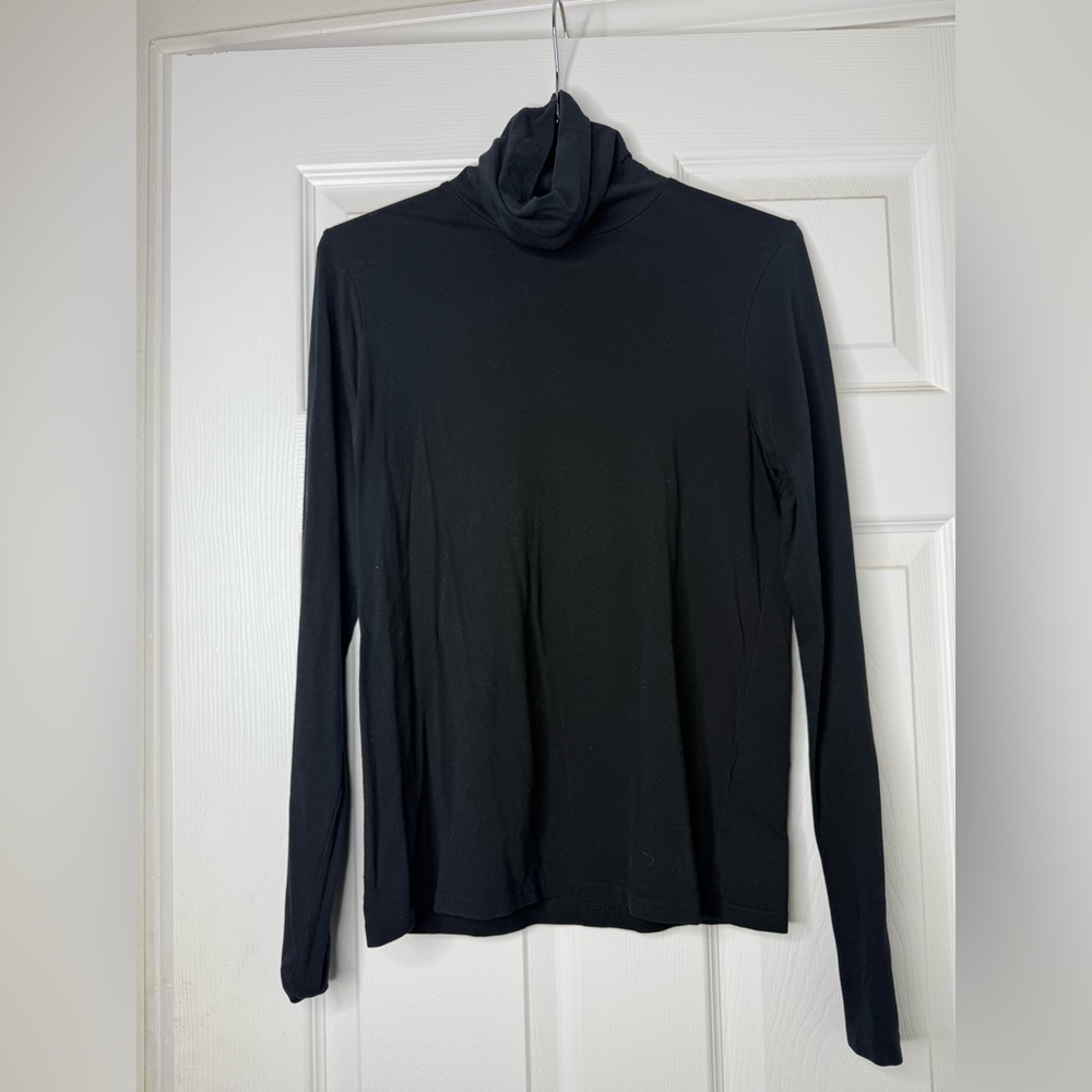 Ralph Lauren Black Fitted Long Sleeve Top